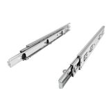 SOTECH 1 paar Volledig uittrekbare Geleiders KV4-45-H45-L500-NF met Steunbeugels (Lengte 500 mm ingeschoven Draagvermogen 45 kg) Ladegeleiders voor Houten
