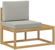 vidaXL Eindsofa Wit 91 x 63 x 73 cm Massief Acaciahout