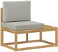 vidaXL Canapé d'angle Blanc 91 x 63 x 73 cm Acacia massif