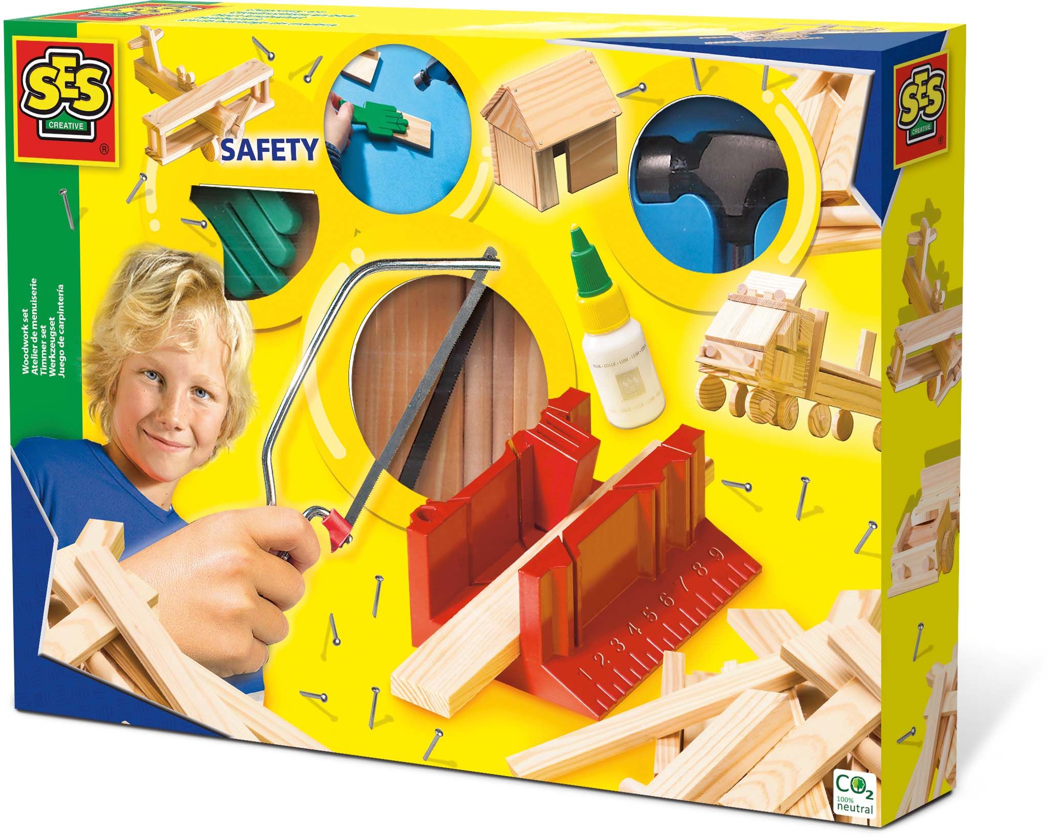 SES Creative Timmerset Luxe - Houten Knutselset voor Jongens (5-12 jaar)