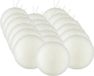 Ger Import 24x Boules de Noël Argent/Blanc Paillettes Plastique Diamètre 8 cm