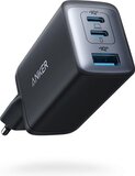 Anker 735 (Nano II 65W) USB-C Charger - 3-Port Compact Foldable Fast Charger for Smartphone, Tablet, Laptop