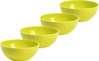 Plasticforte kommetjes/schaaltjes - 4x - dessert/ontbijt - kunststof - D12 x H5 cm - groen - BPA vrij