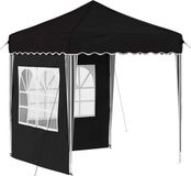 vidaXL Pop-up Feesttent Zwart Oxford Stof 195 x 195 x 245 cm