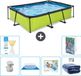 OEM Exit-toys Rechthoekig, lichtgroen zwembad - 300 x 200 x 65 cm - Inclusief pomp, bodembedekking, loungebed, parasol - 7-delig