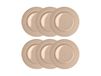 NJRD Petite assiette Lines Ø21 cm Lot de 6 Beige