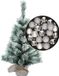 Merkloos / Sans marque Billiet - Vanlaere Besneeuwde mini kerstboom 35 cm met kerstballen zilver