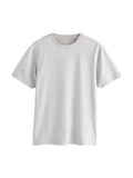 Next - Heren - Katoenen T-shirt met ronde hals en korte mouw - Grijs