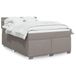 Maison Exclusive - Lit boxspring avec matelas, couleur taupe, 140x190 cm, rembourré