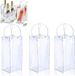 Sac de glace anti-fuite - 3 pièces - Transparent - PVC
