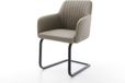 Stoel Greg-Flex slede model plat zwart echt leer mud pocketveer kern