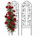 Relaxdays Klimplantenrek - set van 2 - 115 x 32 cm - Staal