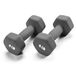 Portzon Dumbbells Set van 2 Neopreen Halters 1-15 LB Anti-slip Anti-Rol Hex Vorm 10 Kleuren