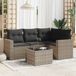 Maison Exclusive - Ensemble de meubles de jardin 5 pièces avec canapé et coussins, gris, en polyrotin