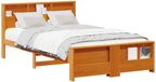 vidaXL Bedframe met plank Wasbruin 120 x 190 cm Massief grenenhout