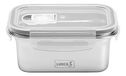 Lurch 240890 Lunchbox Safety/opbergdoos van hoogwaardig roestvrij staal met BPA-vrij kunststof deksel, 500 ml, zilver