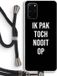 Case Company® - Samsung Galaxy S20 Plus Hoesje met Koord - Ik pak nooit op - Zwart
