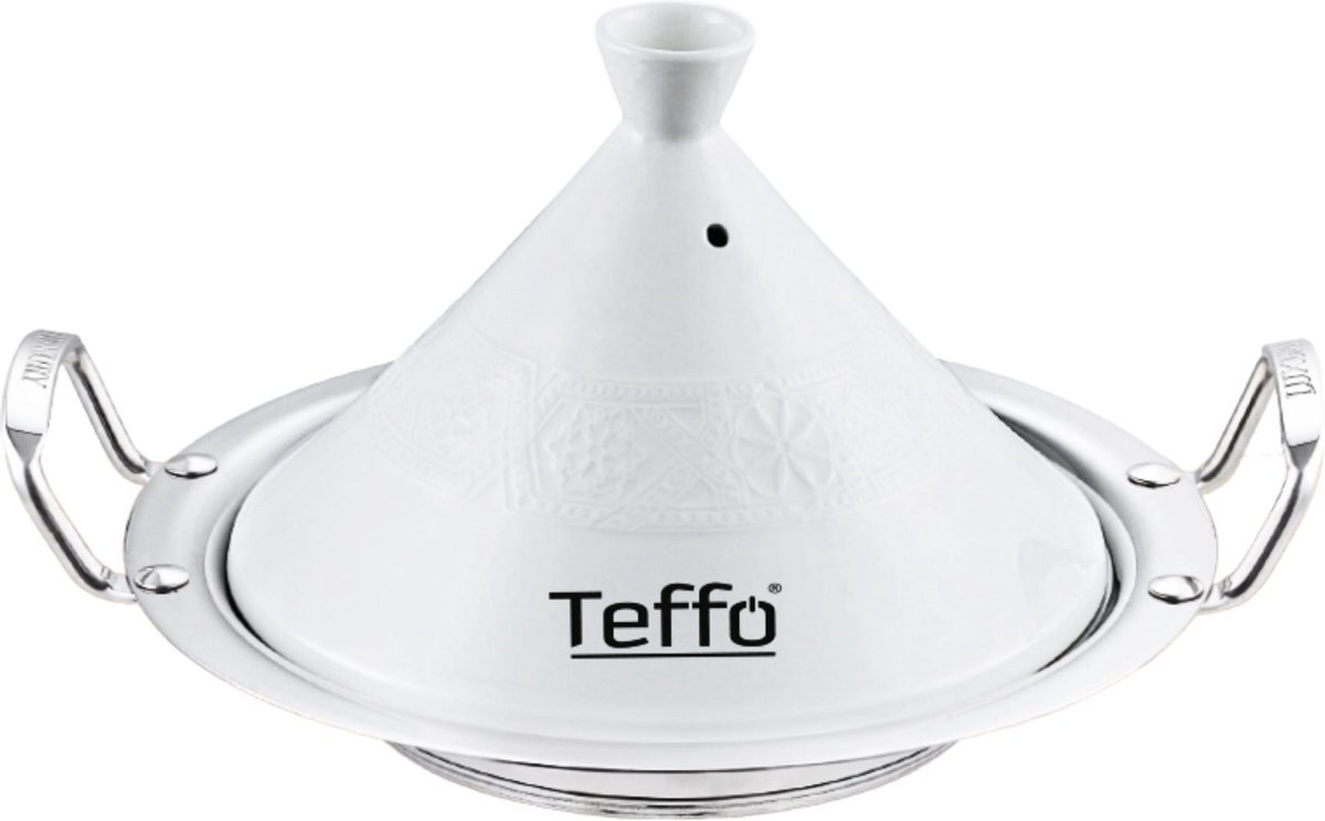 Teffo Tajine Flower Lid - MEDIUM Ø 30cm Marokkaanse geschikt voor inductie/keramisch/elektrisch en gas vaatwasserbestending