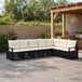 Prolenta Maison Exclusive - Ensemble de canapé de jardin, 7 pièces, 7 places, noir, en résine tressée (polyrotin)