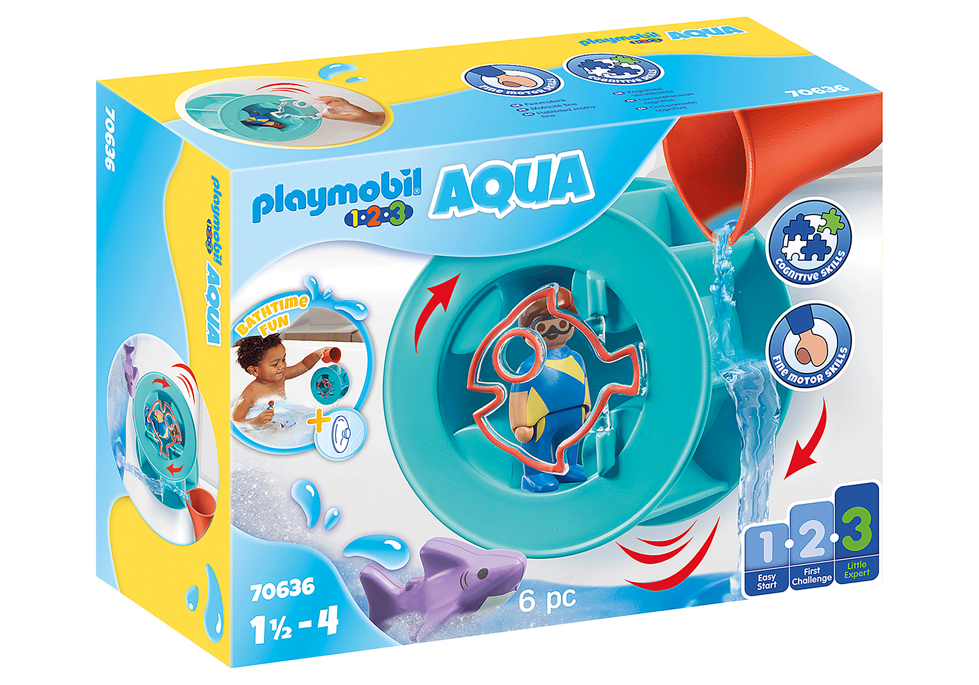 Playmobil 1.2.3 70636 Houten Badspeelgoed Multicolor Unisex 1,5-4 jaar
