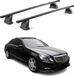 Omac Barres de toit transversales en acier pour Mercedes Classe E W212 2010-2016 – Tüv / Din 75302:2019 – Antivol inclus – Rainure en T (accessoires) – Charge max 75 kg – 2 barres – Noir