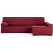 ECOMMERC3 Chaise longue-bankovertrek met lange arm rechts, zeer elastisch, bi-elastisch, bordeaux