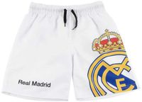 Real Madrid Zwembroek Jongens Wit - Officiële Zwemshort met Trekkoord