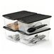 Homz 15-Quart Clear Plastic Stapelbare Opslag Container Organizer Bin met Grijs Snaplock Latching Deksel voor Thuis en Kantoor Organisatie (4 Pack)