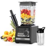 Merkloos Standmixer smoothiemaker - 2 liter - 1800 W - 450 ml to-go-beker - Zwart