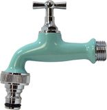 Aquamarine 1,27 cm (1/2 inch) brede, verstelbare tuinslangaansluiting met automatische slangkoppeling