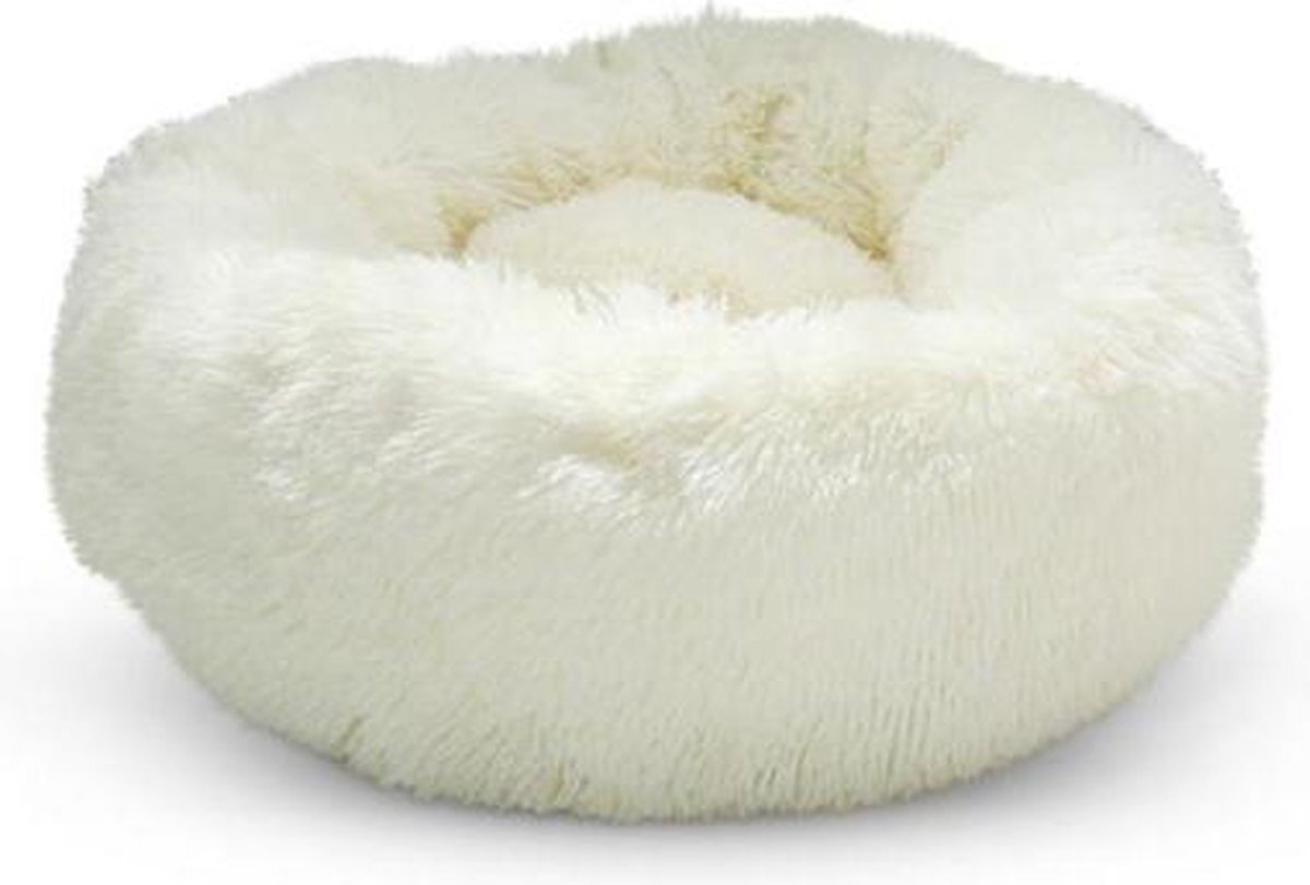 Snoozle Hondenmand - Superzacht en Luxe - Wasbaar - Fluffy - Hondenkussen - 70cm - Wit wit