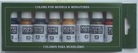 Vallejo Model Kleur Metallic Acryl Verf Set - Diverse Kleuren (Pack van 8)