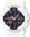 Casio G-Shock Classic dameshorloge, witte kunststof band, quartz, digitaal/analoog, kalender, chronograaf, wereldtijd, timer