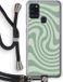 Case Company - Samsung Galaxy A21s Case with Cord - Swirl Green - Back Cover