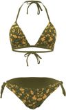 Joma Dames zwempak 2-delig Santa Mónica II Groen Gebloemd Mouwloos Halter XS