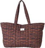 Vertbaudet Totebag Wildlife in katoenen canvas mahonie