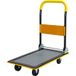 Pangivo Chariot de plateforme pliable 150 kg en acier avec roues pivotantes 360° jaune 73x47x83 cm