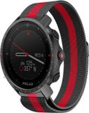 Strap-it Milanees smartwatch bandje - Zwart/Rood