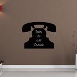 Ambiance Sticker Schoolbordsticker - uitwisbare zelfklevende muurstickers - OUDE TELEFOON - 55x70cm