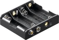 Goobay Batterijhouder voor 4 AA-batterijen - push-on bevestiging - versie 1