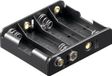 Goobay Batterijhouder voor 4 AA-batterijen - push-on bevestiging - versie 1