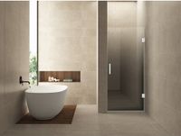 Wiesbaden Less Nisdeur Rechts - 700x2000x8mm - Nano - Spiegelrook naar Helder Glas - Mat Wit