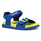 GEOX SANDAL FUSBETTO TIENERS Sandalen - KONINGSBLAUW/FLUOGEEL - Maat 33