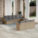 Maison Exclusive - Ensemble de jardin pour le jardin, composé de 10 pièces, avec coussins, dans un mélange de couleur beige, fabriqué en polyrotin