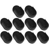cyclingcolors 10 x ovale buishouder, kledingstanghouder, kastbuis, kaststang, ovaal, 30 x 15 mm, kunststof, zwart