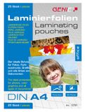 Genie 10781 lamineerfolie (transparant, 80 micron, formaten tot DIN A4, geschikt voor alle lamineerapparaten) 25 DIN A4. transparant