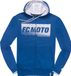 FC-Moto Kapuzenpullover mit Reißverschluss und Wellenprint, blau/weiß, Größe S