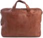 Harold's Leren Laptoptas met laptopvak Submarine Notebookbag Carry Case Cognac Bruine