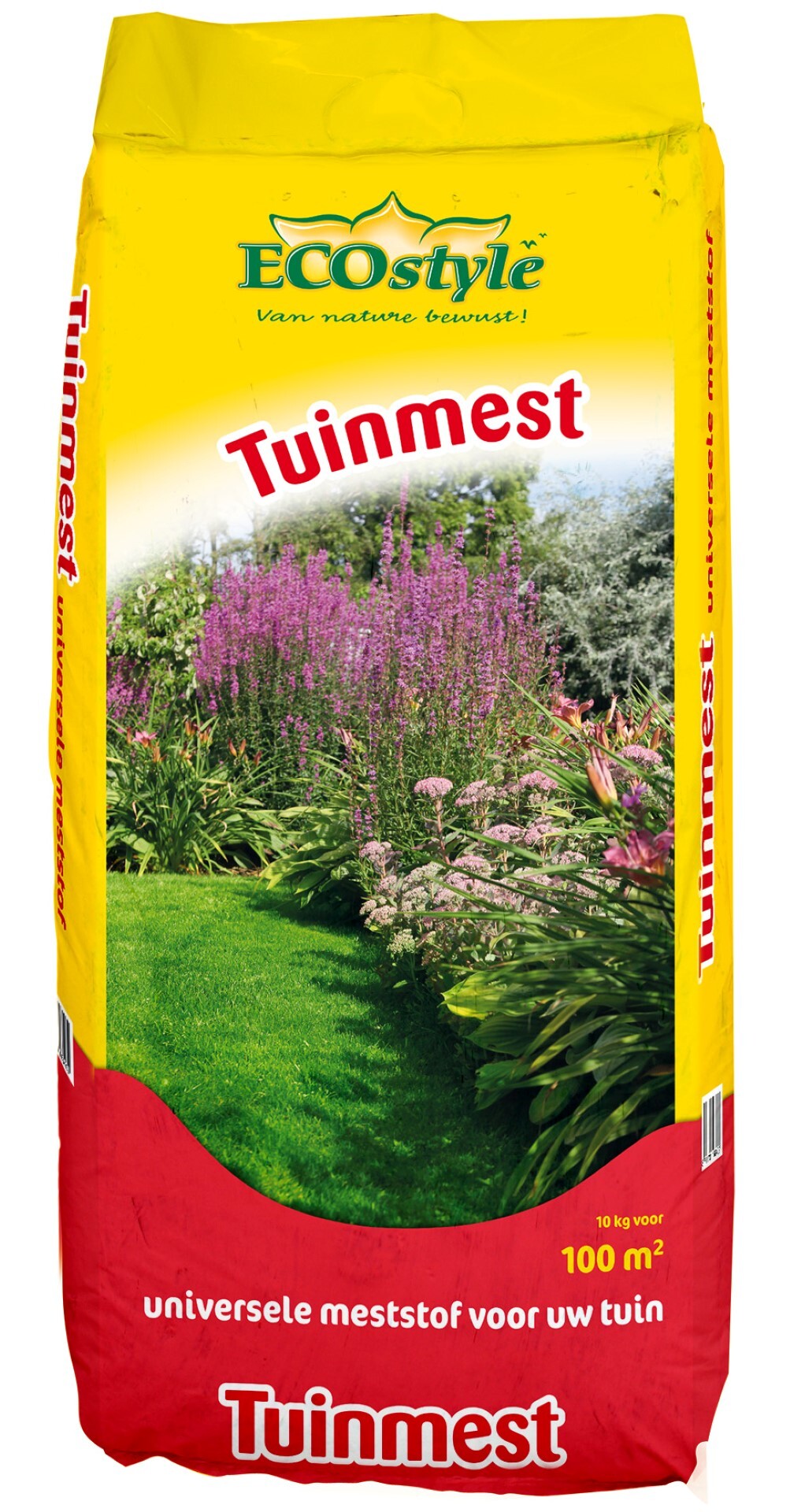 ECOSTYLE Tuinmest - 10 kg - algemene tuinmeststof voor 100 m2 100% organische basismest voor de gehele tuin