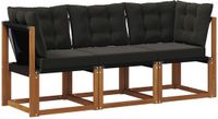 vidaXL Outdoor Midden- en Hoekbank Naturel